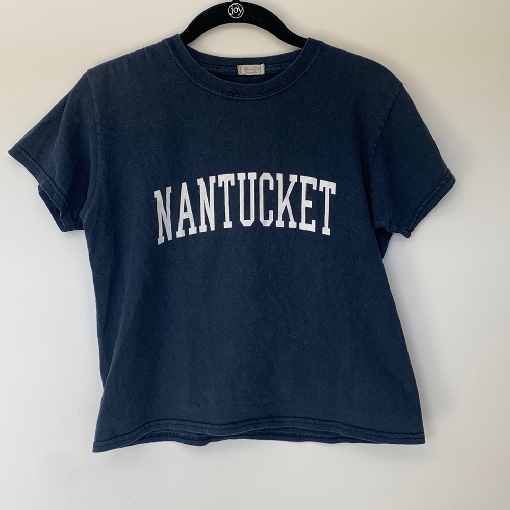 Brandy Melville John Galt Navy blue Nantucket t-shirt one size fits all